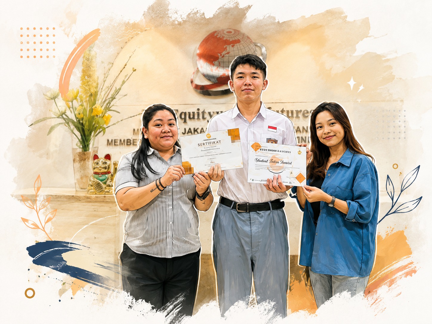 Tim Rumah Magang berdiskusi